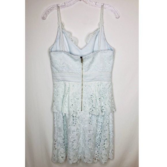 NWT Ted Baker lace peplum dress mint white 2 6 Medium free shipping designer - Picture 8 of 15